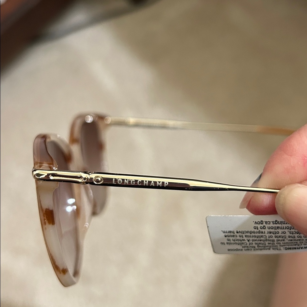 Longchamp Paris LO660S Women’s Designer Sunglasses Tan Acetate Full Rim NWT - Picture 9 of 17